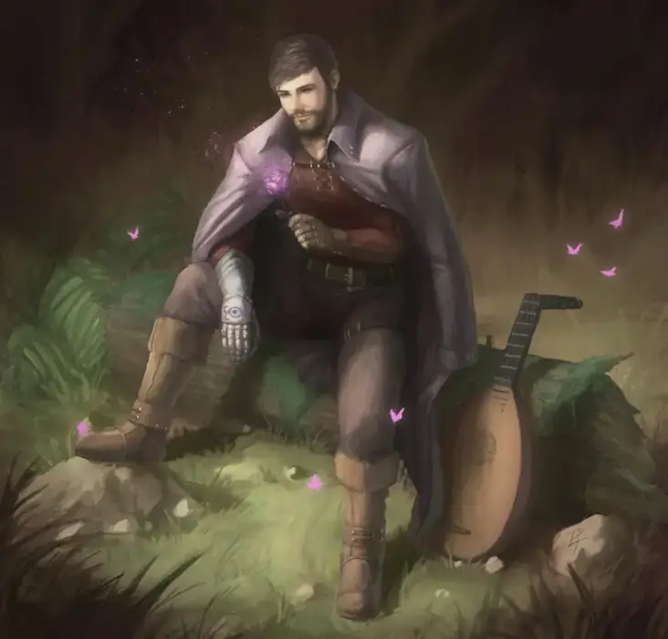 A Bard and a Rose - Commission by captdiablo
