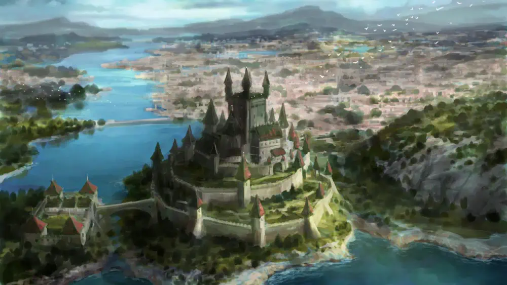 Fantasy castle sketch 2 of 3 by DaveyBaker