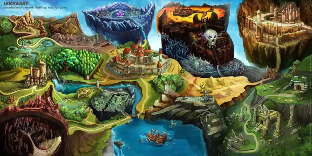 fantasy map for game by LeksaArt