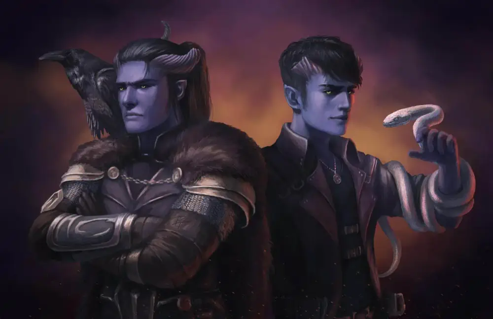 Tiefling Brothers by CaioESantos