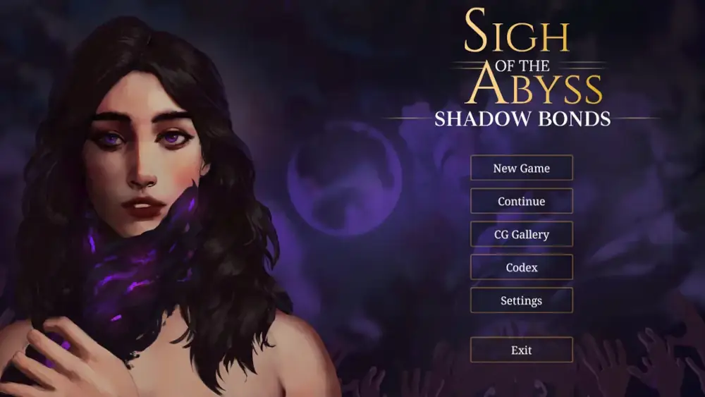 Menu screen of Shadow Bonds