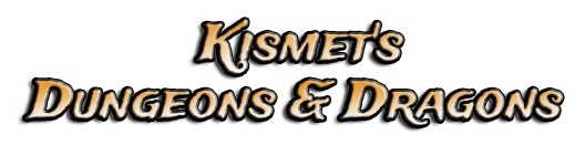 Kismet's Damp;D in stylized lettering